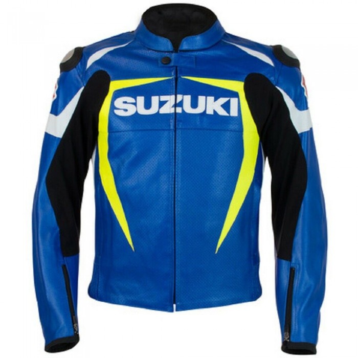 GSXR SUZUKI Mens Biker Leather Jacket Trouser Motorbike/Motorcycle Leather Suit 