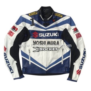 Suzuki GSXR YOSHIMURA Leather Racing Jacket 