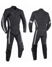Two Piece Matte Leather Motorbike Racing Suit