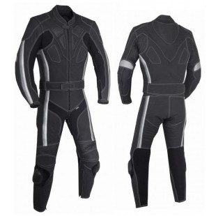 Two Piece Matte Leather Motorbike Racing Suit